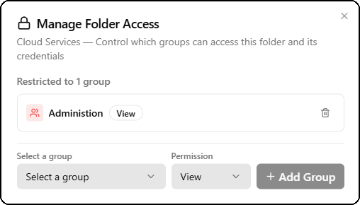 Manage Folder Access