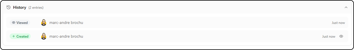 Historique des modifications